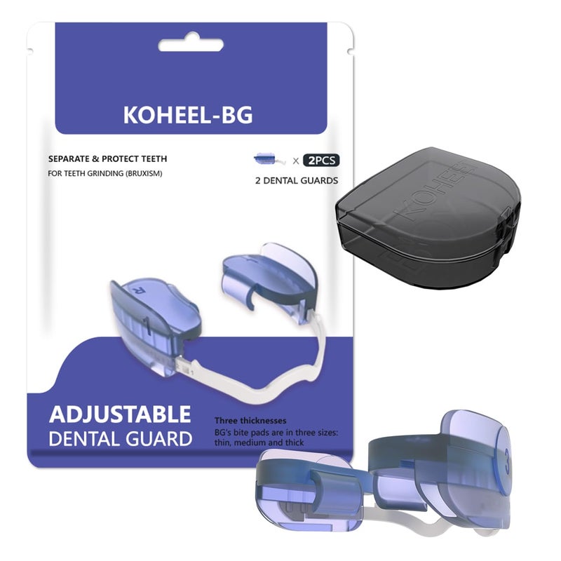 KOHEEL BG Adjustable Night Guard for Teeth Grinding, No-Boil Dental Guard for Bruxism Relief, 2 Count (Medium) - Image 1
